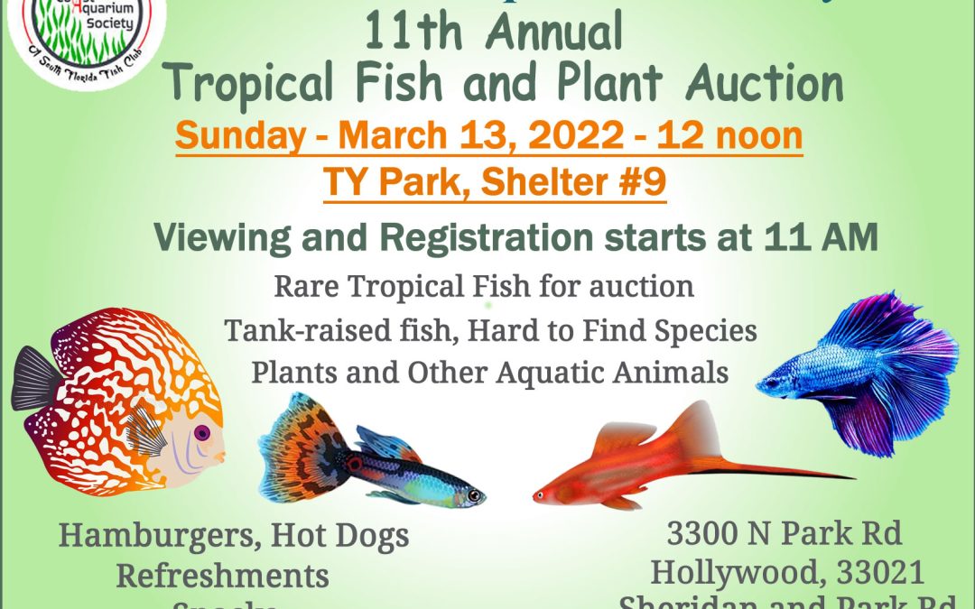 March 13, 2022 – In person event – 11th Annual Auction