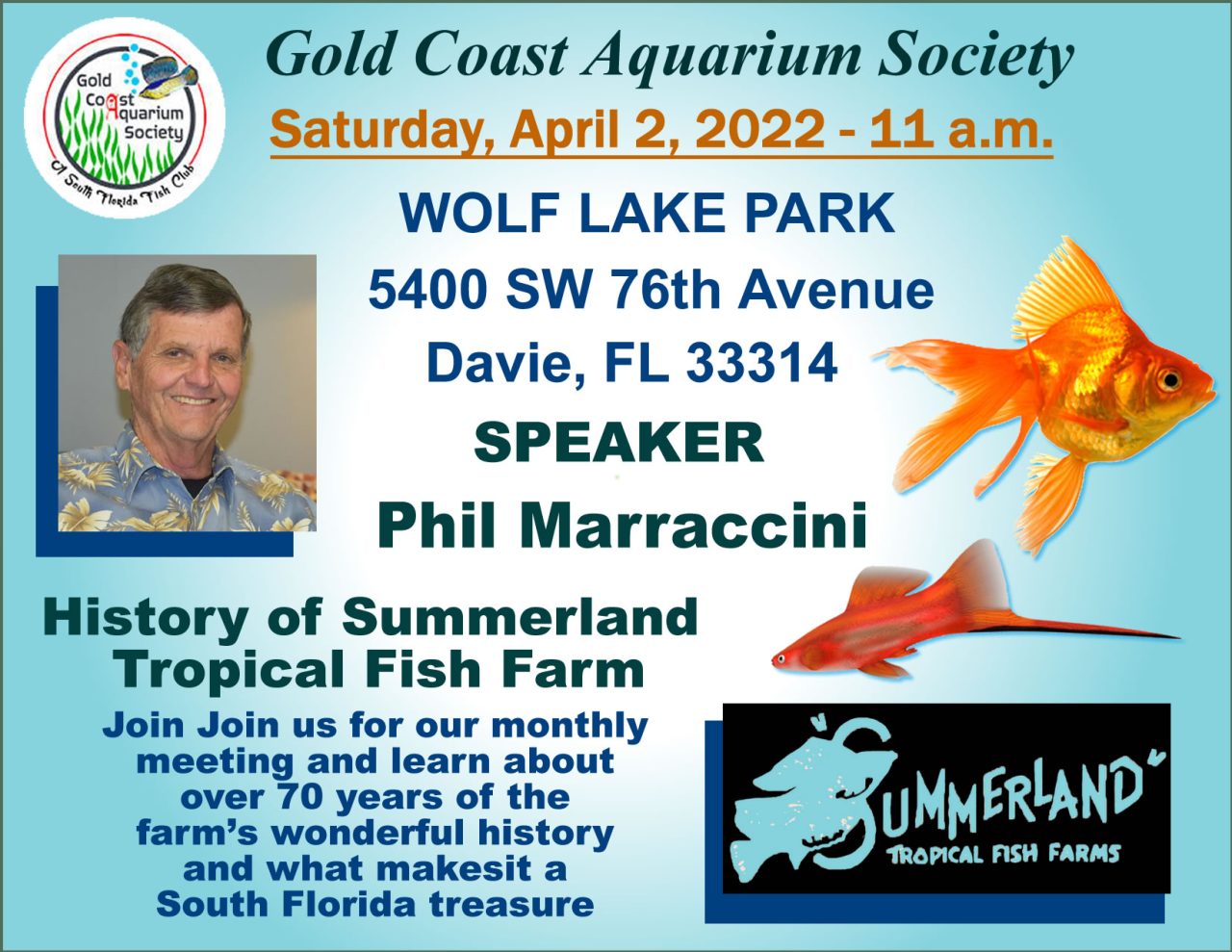 April 2022 Phil Marracchini Gold Coast Aquarium Society
